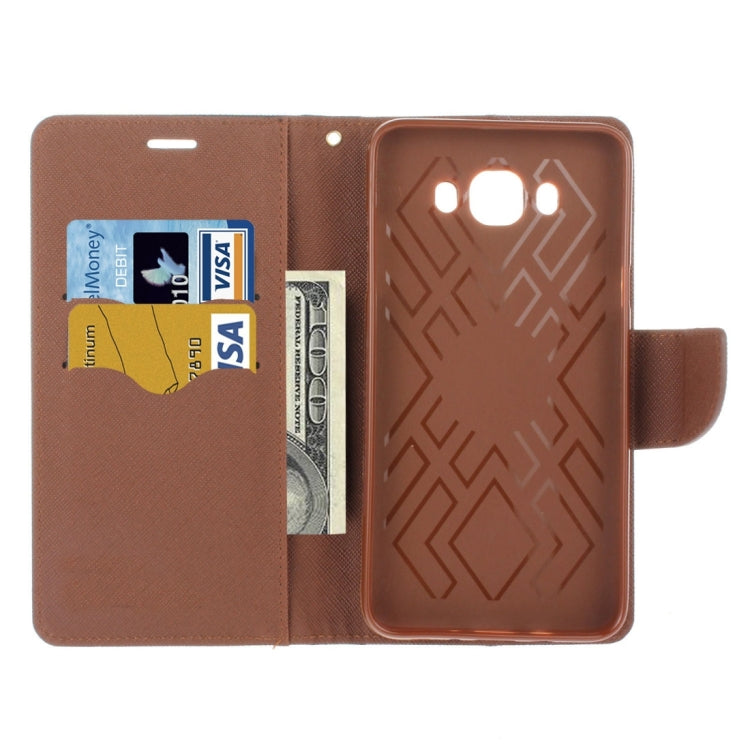 For Galaxy J5 (2016) / J510 Cross Texture Horizontal Flip Leather Case with Holder & Card Slots & Wallet