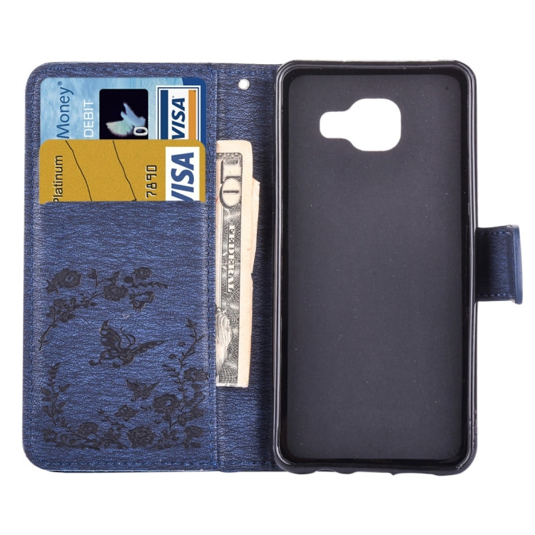 For Galaxy A3 (2016) / A310 Diamond Encrusted Butterflies Love Flowers Pattern Horizontal Flip Leather Case with Holder & Card Slots & Wallet & Lanyard