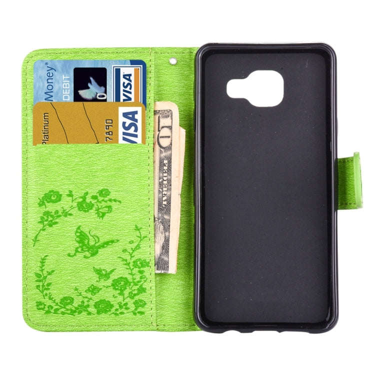 For Galaxy A3 (2016) / A310 Diamond Encrusted Butterflies Love Flowers Pattern Horizontal Flip Leather Case with Holder & Card Slots & Wallet & Lanyard