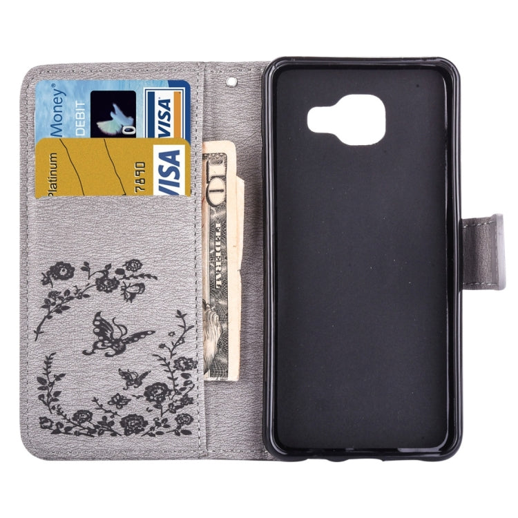 For Galaxy A3 (2016) / A310 Diamond Encrusted Butterflies Love Flowers Pattern Horizontal Flip Leather Case with Holder & Card Slots & Wallet & Lanyard
