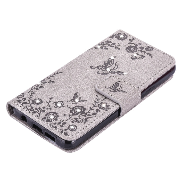 For Galaxy A3 (2016) / A310 Diamond Encrusted Butterflies Love Flowers Pattern Horizontal Flip Leather Case with Holder & Card Slots & Wallet & Lanyard
