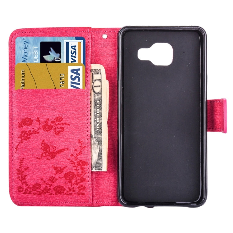For Galaxy A3 (2016) / A310 Diamond Encrusted Butterflies Love Flowers Pattern Horizontal Flip Leather Case with Holder & Card Slots & Wallet & Lanyard