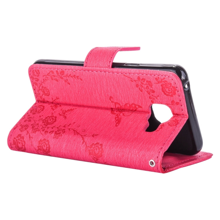 For Galaxy A3 (2016) / A310 Diamond Encrusted Butterflies Love Flowers Pattern Horizontal Flip Leather Case with Holder & Card Slots & Wallet & Lanyard