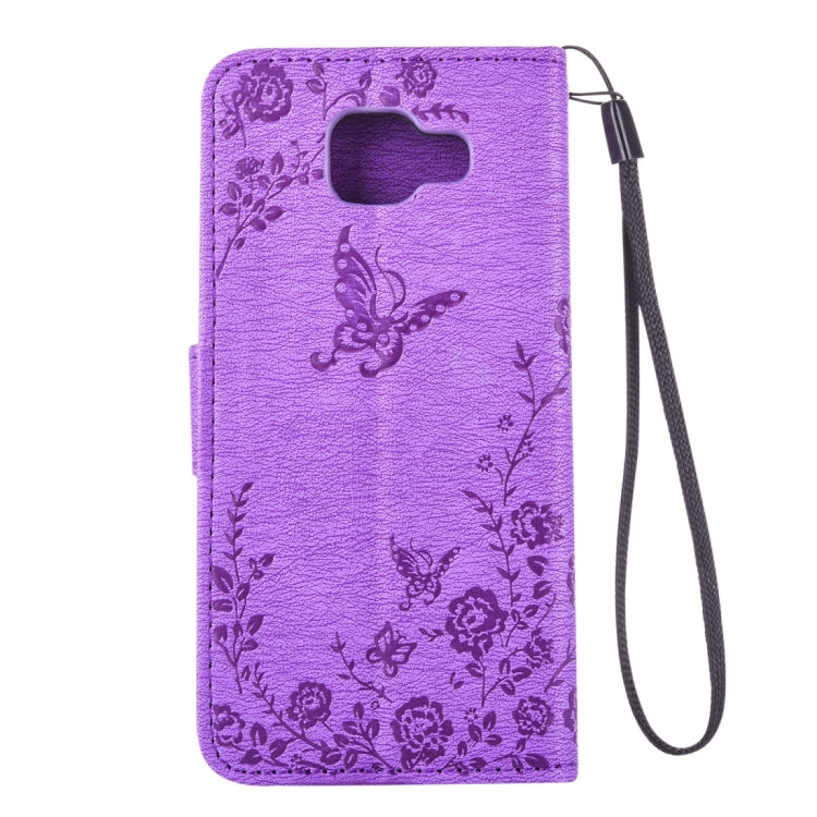 For Galaxy A3 (2016) / A310 Diamond Encrusted Butterflies Love Flowers Pattern Horizontal Flip Leather Case with Holder & Card Slots & Wallet & Lanyard
