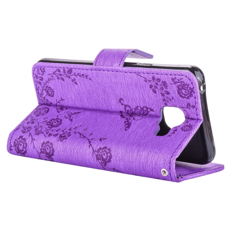 For Galaxy A3 (2016) / A310 Diamond Encrusted Butterflies Love Flowers Pattern Horizontal Flip Leather Case with Holder & Card Slots & Wallet & Lanyard
