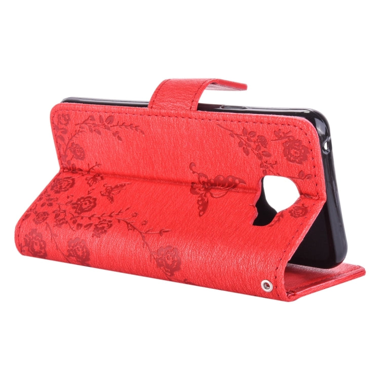 For Galaxy A3 (2016) / A310 Diamond Encrusted Butterflies Love Flowers Pattern Horizontal Flip Leather Case with Holder & Card Slots & Wallet & Lanyard