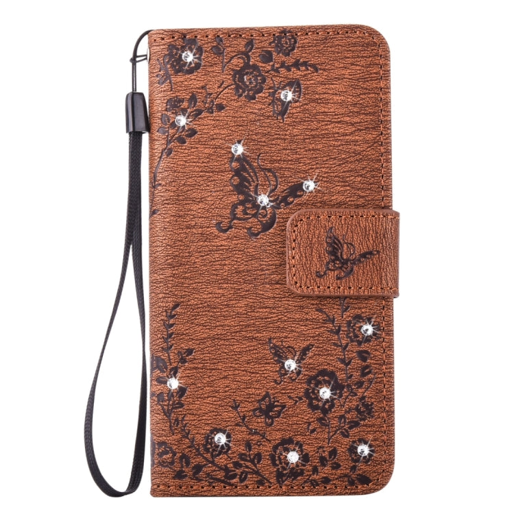 For Galaxy A3 (2016) / A310 Diamond Encrusted Butterflies Love Flowers Pattern Horizontal Flip Leather Case with Holder & Card Slots & Wallet & Lanyard