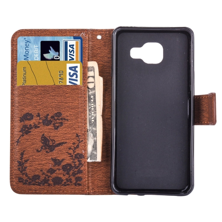 For Galaxy A3 (2016) / A310 Diamond Encrusted Butterflies Love Flowers Pattern Horizontal Flip Leather Case with Holder & Card Slots & Wallet & Lanyard