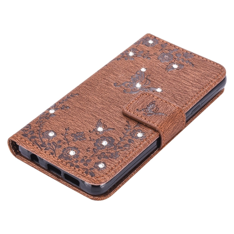 For Galaxy A3 (2016) / A310 Diamond Encrusted Butterflies Love Flowers Pattern Horizontal Flip Leather Case with Holder & Card Slots & Wallet & Lanyard