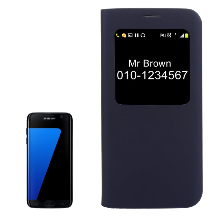For Galaxy S7 Edge / G935 Horizontal Flip Leather Case with Call Display ID