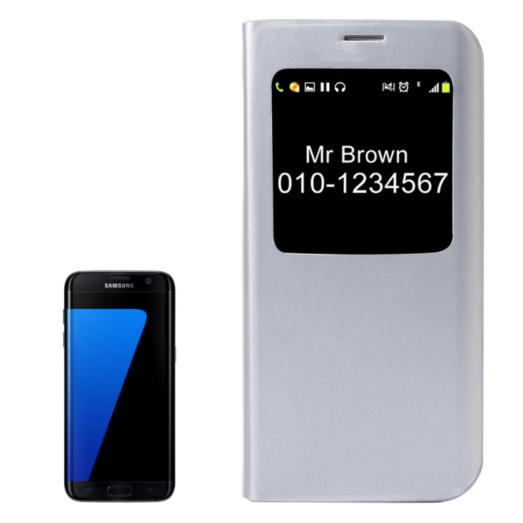 For Galaxy S7 Edge / G935 Horizontal Flip Leather Case with Call Display ID