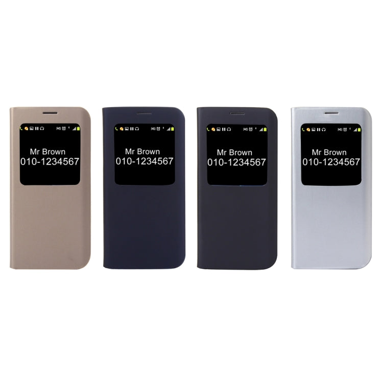 For Galaxy S7 Edge / G935 Horizontal Flip Leather Case with Call Display ID