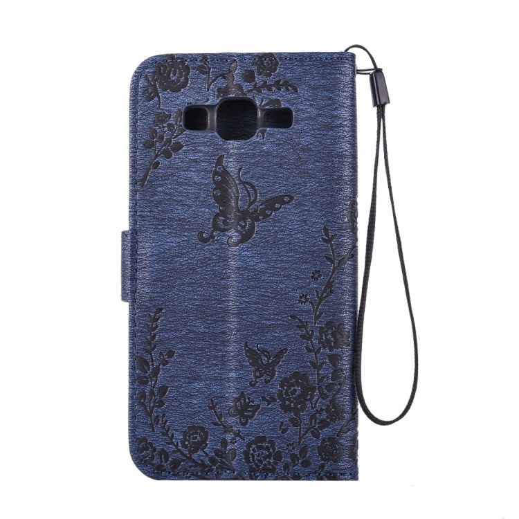 For Galaxy Grand Prime / G530 Diamond Encrusted Butterflies Love Flowers Pattern Horizontal Flip Leather Case with Holder & Card Slots & Wallet & Lanyard