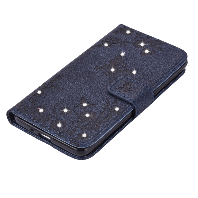 For Galaxy Grand Prime / G530 Diamond Encrusted Butterflies Love Flowers Pattern Horizontal Flip Leather Case with Holder & Card Slots & Wallet & Lanyard