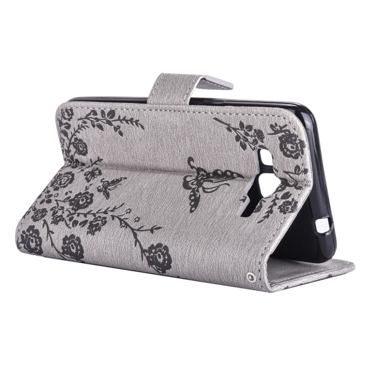 For Galaxy Grand Prime / G530 Diamond Encrusted Butterflies Love Flowers Pattern Horizontal Flip Leather Case with Holder & Card Slots & Wallet & Lanyard