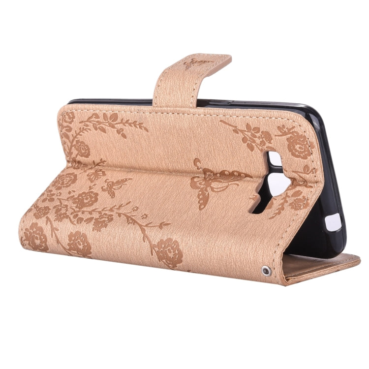For Galaxy Grand Prime / G530 Diamond Encrusted Butterflies Love Flowers Pattern Horizontal Flip Leather Case with Holder & Card Slots & Wallet & Lanyard