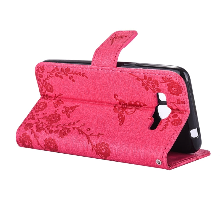 For Galaxy Grand Prime / G530 Diamond Encrusted Butterflies Love Flowers Pattern Horizontal Flip Leather Case with Holder & Card Slots & Wallet & Lanyard