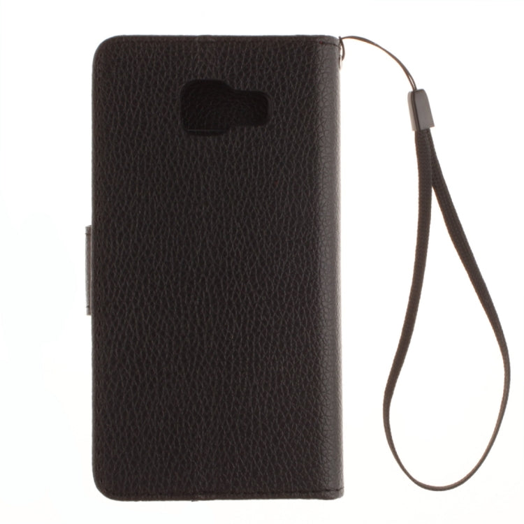For Galaxy A3 (2016) / A310 Litchi Texture Horizontal Flip Leather Case with Holder & Card Slots & Wallet & Photo Frame & Lanyard