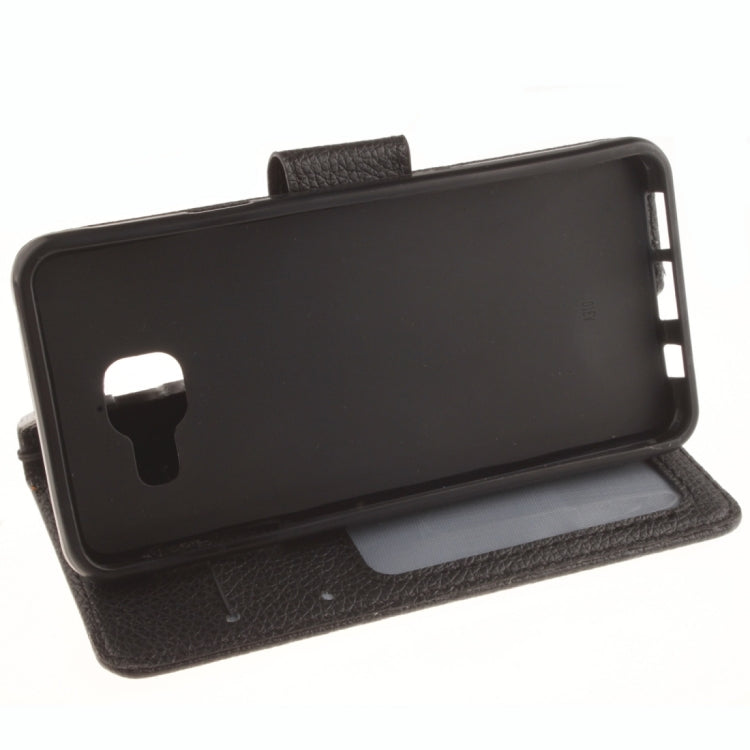 For Galaxy A3 (2016) / A310 Litchi Texture Horizontal Flip Leather Case with Holder & Card Slots & Wallet & Photo Frame & Lanyard