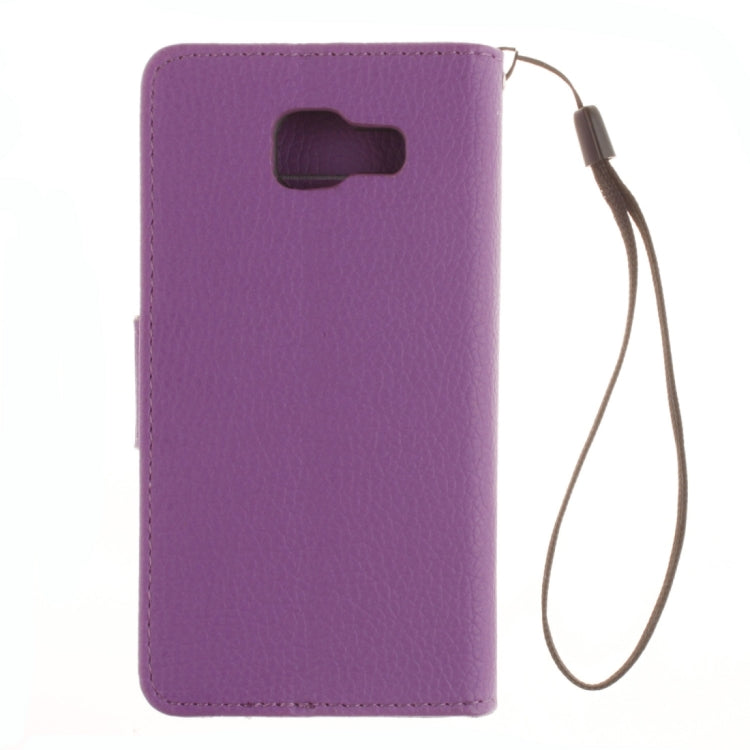 For Galaxy A3 (2016) / A310 Litchi Texture Horizontal Flip Leather Case with Holder & Card Slots & Wallet & Photo Frame & Lanyard