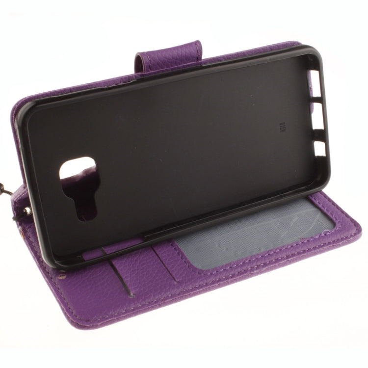 For Galaxy A3 (2016) / A310 Litchi Texture Horizontal Flip Leather Case with Holder & Card Slots & Wallet & Photo Frame & Lanyard
