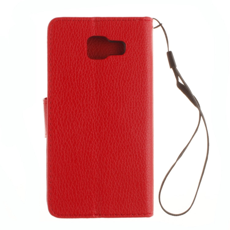 For Galaxy A3 (2016) / A310 Litchi Texture Horizontal Flip Leather Case with Holder & Card Slots & Wallet & Photo Frame & Lanyard