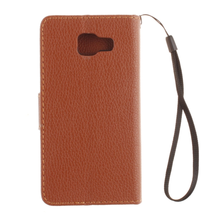 For Galaxy A3 (2016) / A310 Litchi Texture Horizontal Flip Leather Case with Holder & Card Slots & Wallet & Photo Frame & Lanyard