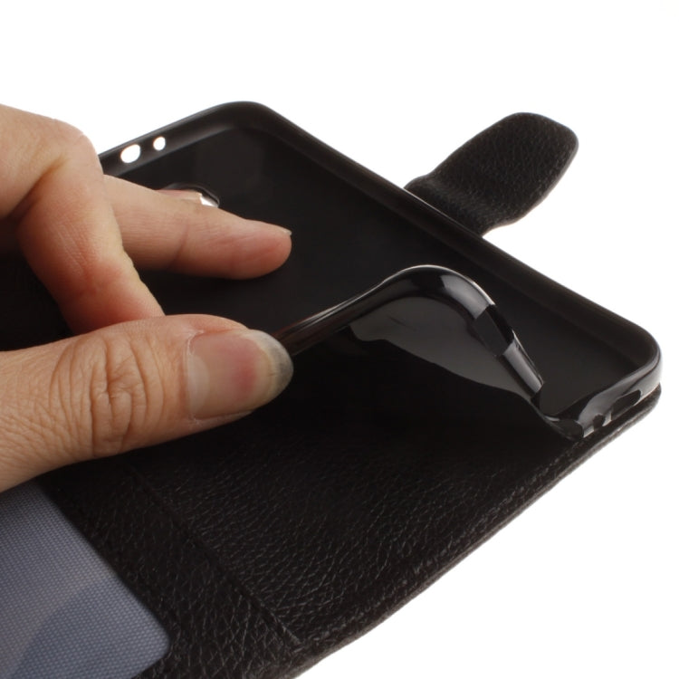 For Galaxy A5 / A510 Litchi Texture Horizontal Flip Leather Case with Holder & Card Slots & Wallet & Photo Frame & Lanyard