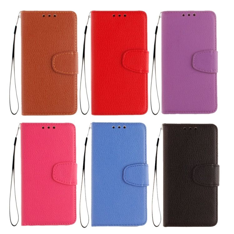 For Galaxy A5 / A510 Litchi Texture Horizontal Flip Leather Case with Holder & Card Slots & Wallet & Photo Frame & Lanyard