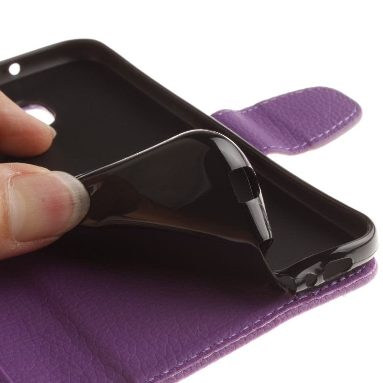 For Galaxy A7 / A710 Litchi Texture Horizontal Flip Leather Case with Holder & Card Slots & Wallet & Photo Frame & Lanyard