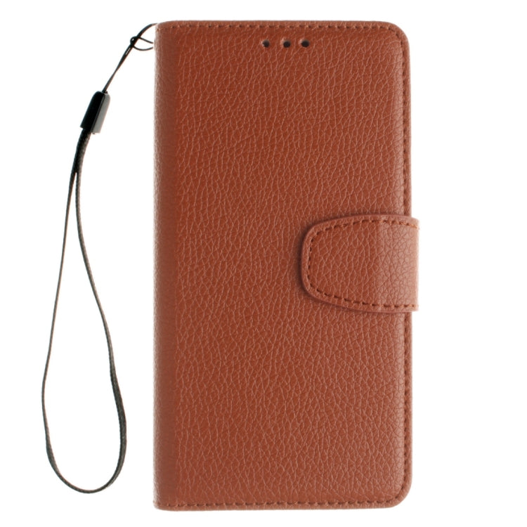 For Galaxy A7 / A710 Litchi Texture Horizontal Flip Leather Case with Holder & Card Slots & Wallet & Photo Frame & Lanyard
