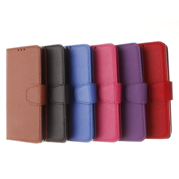 For Galaxy A7 / A710 Litchi Texture Horizontal Flip Leather Case with Holder & Card Slots & Wallet & Photo Frame & Lanyard