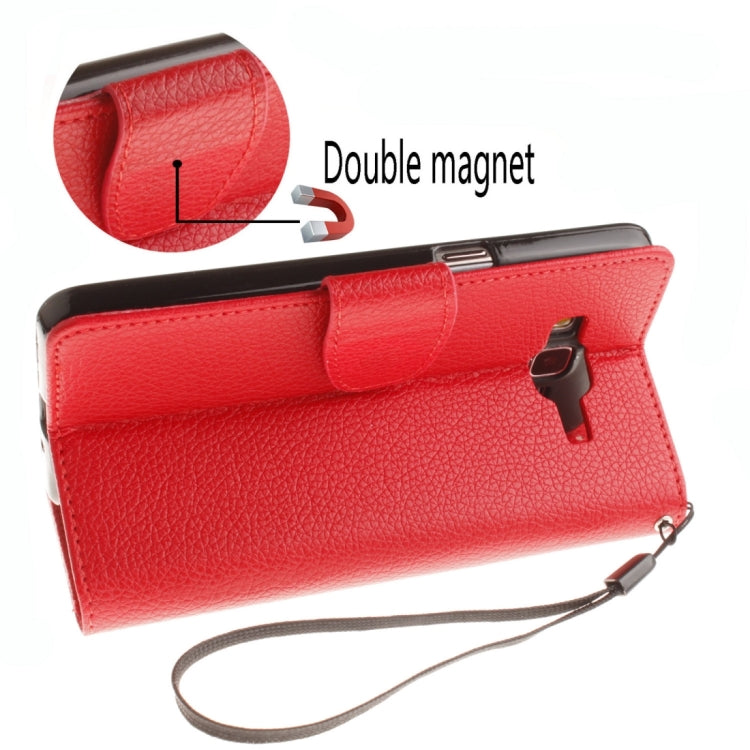 For Galaxy Core Prime / G360 Litchi Texture Horizontal Flip Leather Case with Holder & Card Slots & Wallet & Photo Frame & Lanyard