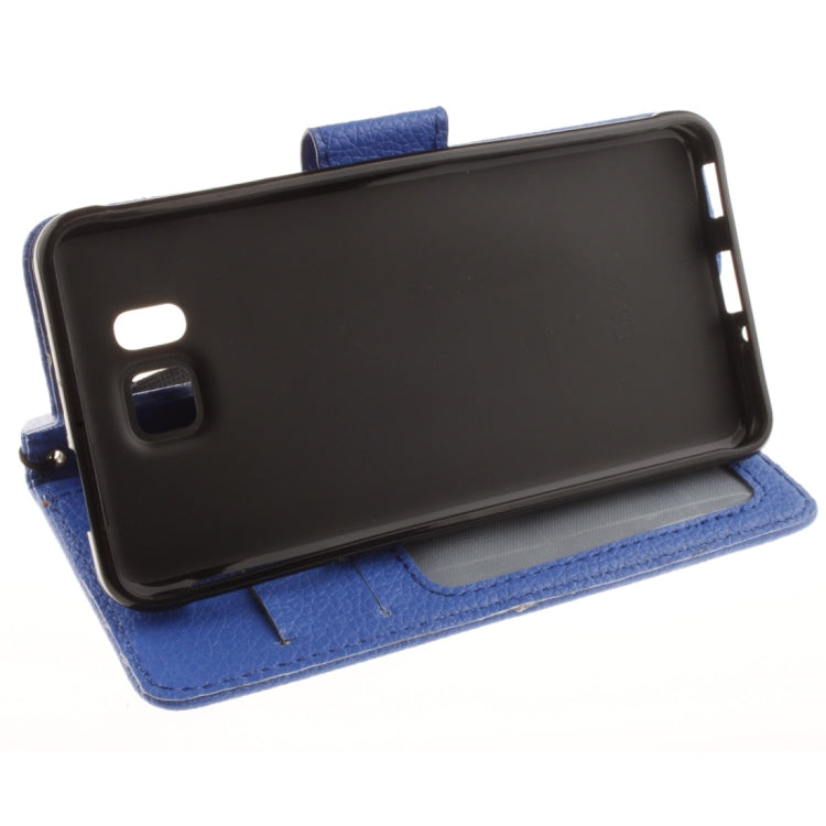 For Galaxy Alpha / G850F Litchi Texture Horizontal Flip Leather Case with Holder & Card Slots & Wallet & Photo Frame & Lanyard
