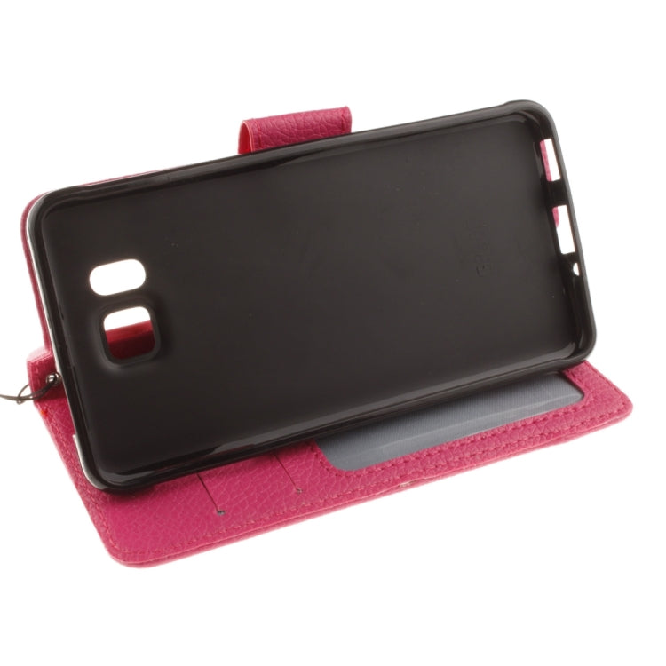 For Galaxy Alpha / G850F Litchi Texture Horizontal Flip Leather Case with Holder & Card Slots & Wallet & Photo Frame & Lanyard
