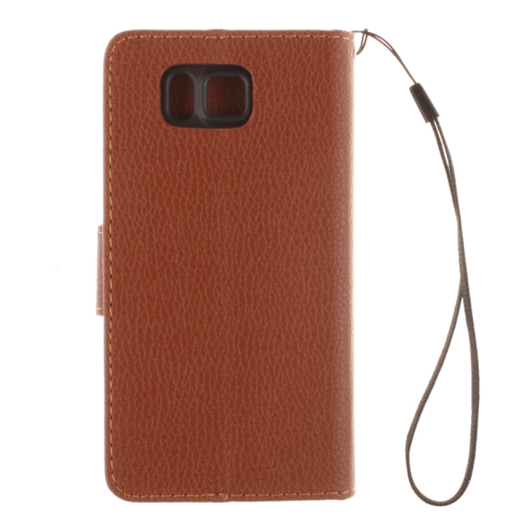 For Galaxy Alpha / G850F Litchi Texture Horizontal Flip Leather Case with Holder & Card Slots & Wallet & Photo Frame & Lanyard