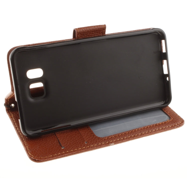 For Galaxy Alpha / G850F Litchi Texture Horizontal Flip Leather Case with Holder & Card Slots & Wallet & Photo Frame & Lanyard