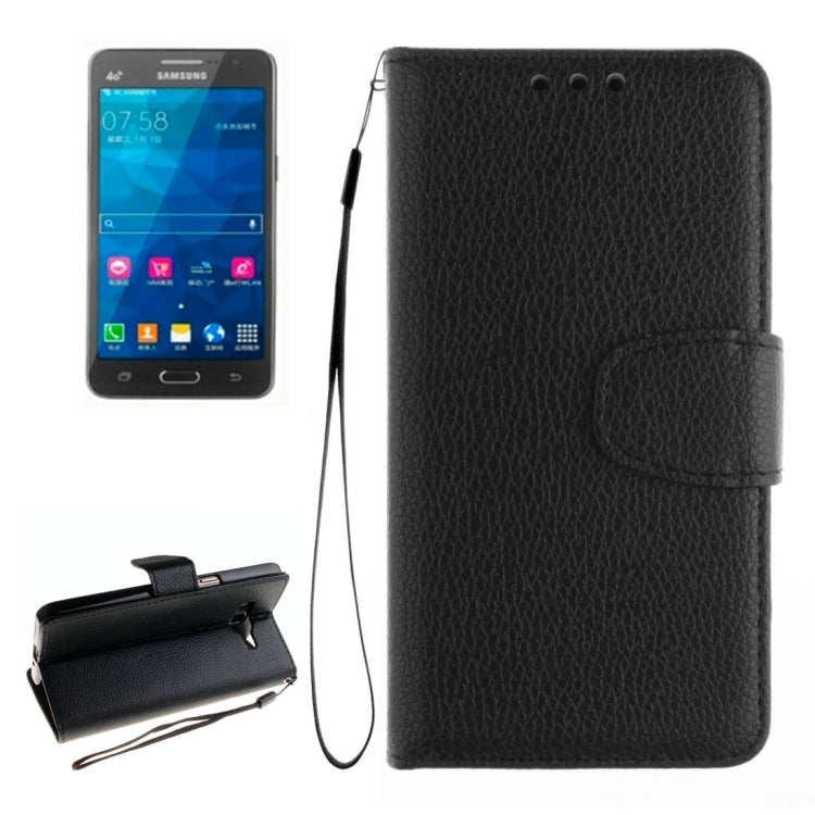 For Galaxy Grand Prime / G530H / G5308W Litchi Texture Horizontal Flip Leather Case with Holder & Card Slots & Wallet & Photo Frame & Lanyard