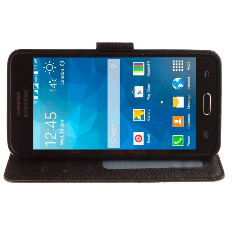For Galaxy Grand Prime / G530H / G5308W Litchi Texture Horizontal Flip Leather Case with Holder & Card Slots & Wallet & Photo Frame & Lanyard