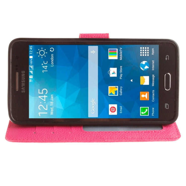For Galaxy Grand Prime / G530H / G5308W Litchi Texture Horizontal Flip Leather Case with Holder & Card Slots & Wallet & Photo Frame & Lanyard