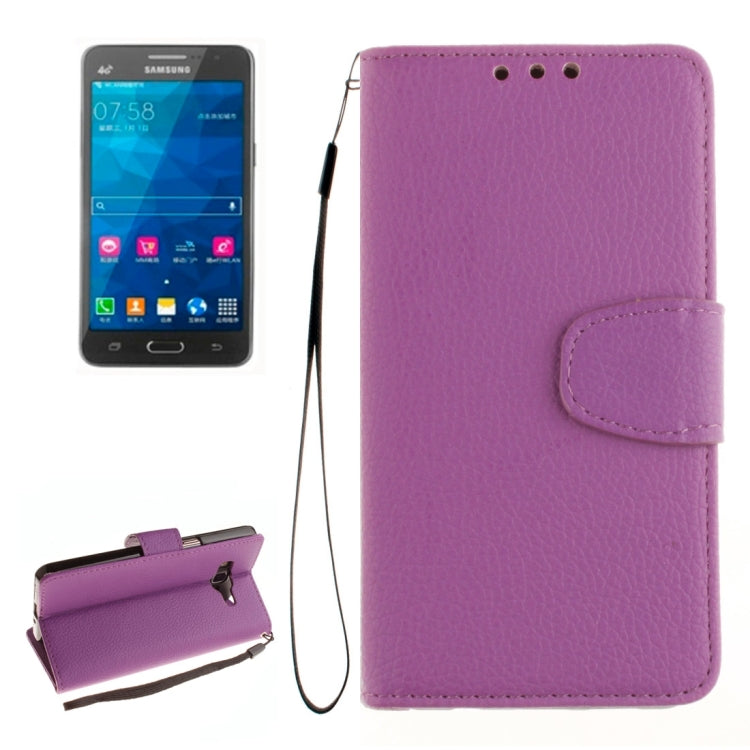 For Galaxy Grand Prime / G530H / G5308W Litchi Texture Horizontal Flip Leather Case with Holder & Card Slots & Wallet & Photo Frame & Lanyard