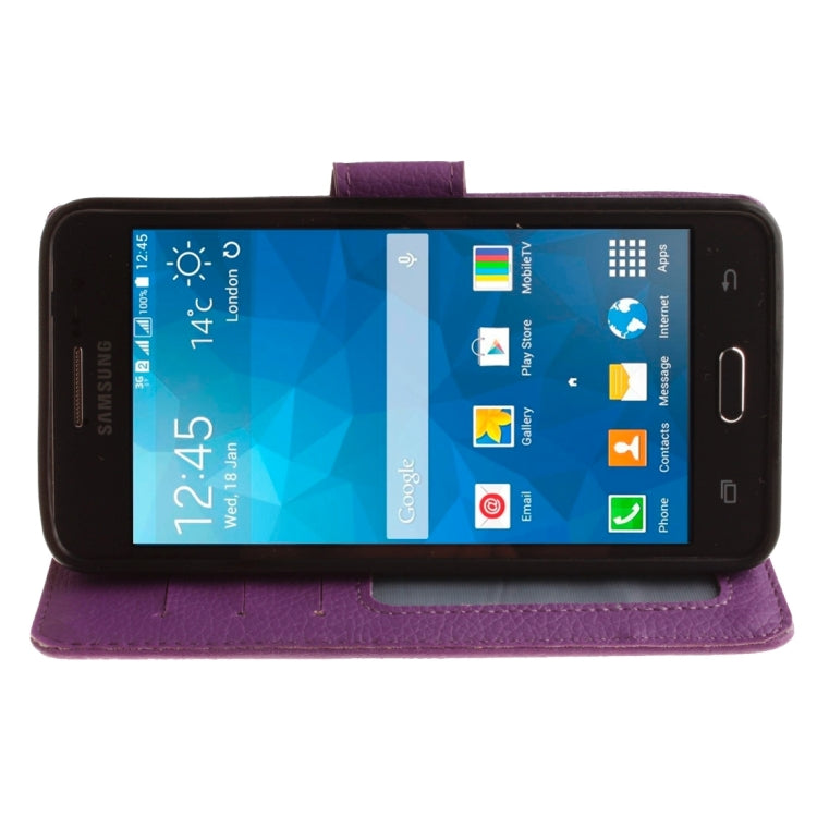 For Galaxy Grand Prime / G530H / G5308W Litchi Texture Horizontal Flip Leather Case with Holder & Card Slots & Wallet & Photo Frame & Lanyard