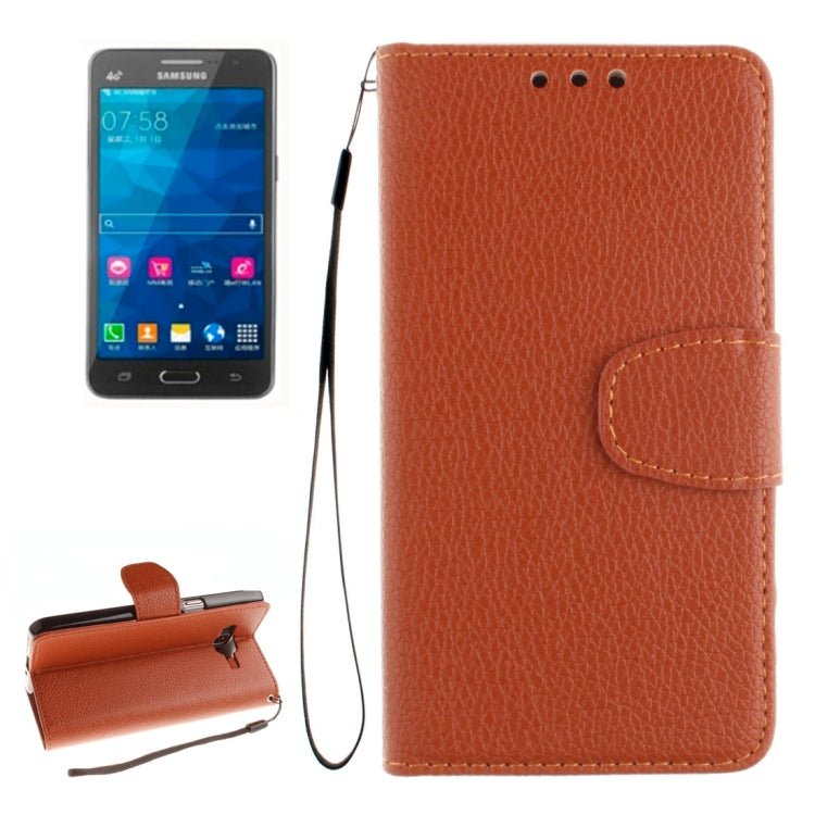 For Galaxy Grand Prime / G530H / G5308W Litchi Texture Horizontal Flip Leather Case with Holder & Card Slots & Wallet & Photo Frame & Lanyard