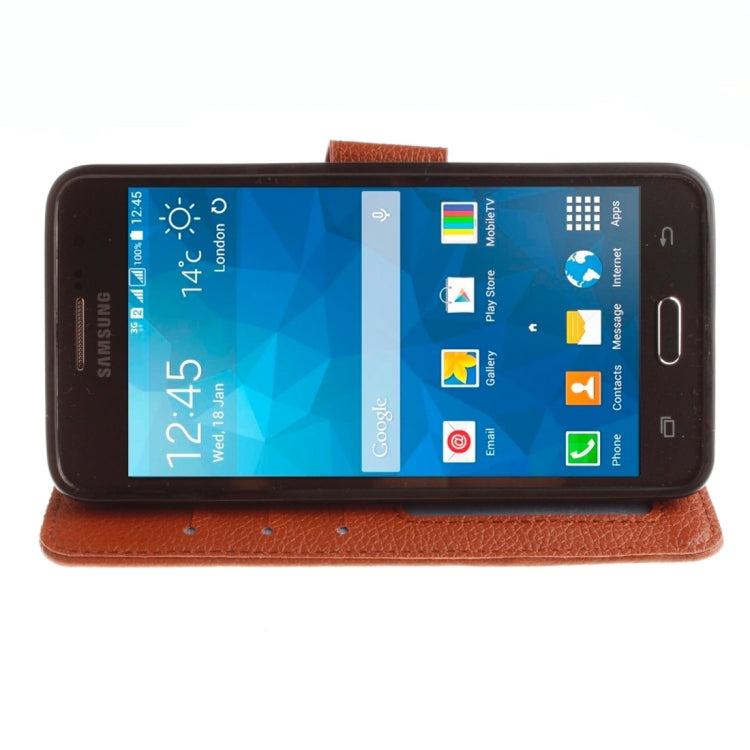 For Galaxy Grand Prime / G530H / G5308W Litchi Texture Horizontal Flip Leather Case with Holder & Card Slots & Wallet & Photo Frame & Lanyard