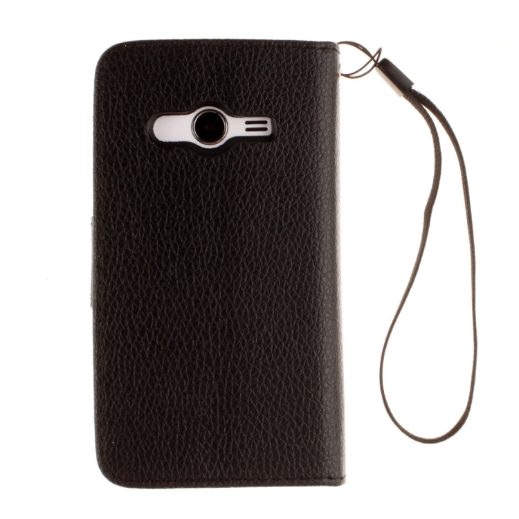 For Galaxy Ace 4 / G313H Litchi Texture Horizontal Flip Leather Case with Holder & Card Slots & Wallet & Photo Frame & Lanyard