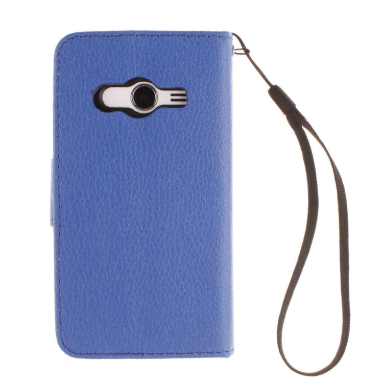 For Galaxy Ace 4 / G313H Litchi Texture Horizontal Flip Leather Case with Holder & Card Slots & Wallet & Photo Frame & Lanyard