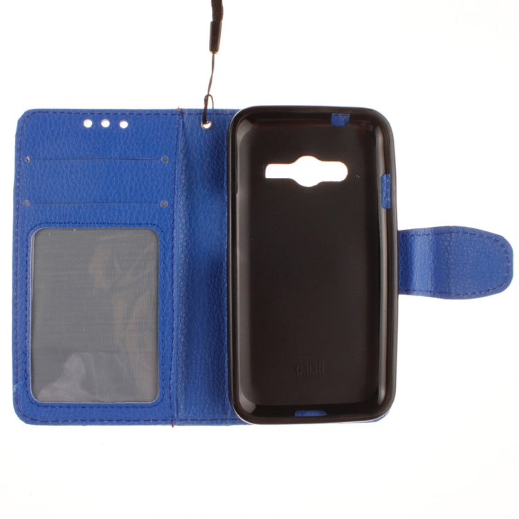 For Galaxy Ace 4 / G313H Litchi Texture Horizontal Flip Leather Case with Holder & Card Slots & Wallet & Photo Frame & Lanyard