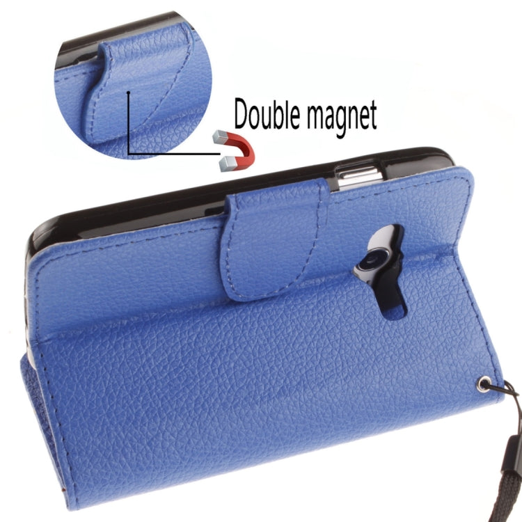 For Galaxy Ace 4 / G313H Litchi Texture Horizontal Flip Leather Case with Holder & Card Slots & Wallet & Photo Frame & Lanyard