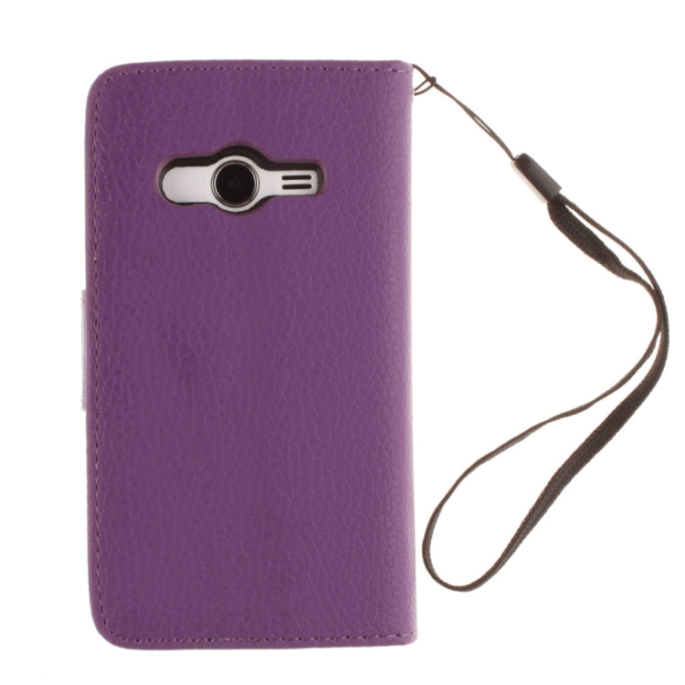 For Galaxy Ace 4 / G313H Litchi Texture Horizontal Flip Leather Case with Holder & Card Slots & Wallet & Photo Frame & Lanyard