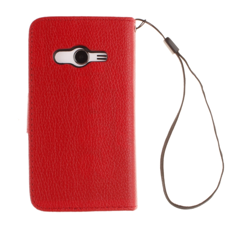 For Galaxy Ace 4 / G313H Litchi Texture Horizontal Flip Leather Case with Holder & Card Slots & Wallet & Photo Frame & Lanyard